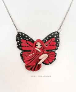 Cute fairy necklace, Fantasy doll pendant