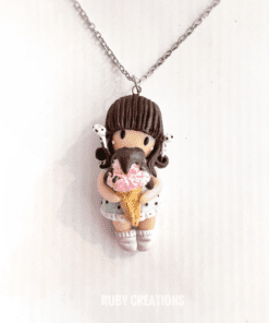 One-of-a-Kind: Little Girl Doll with Ice Cream