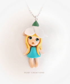 Fairy Doll Necklace, Polymer clay jewelry
