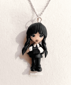 Unique Handmade Creepy Cute Doll Necklace | Polymer Clay Charm