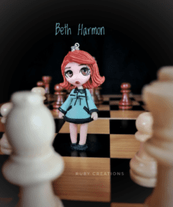 Queen's Gambit Doll Necklace, One Of A Kind Handmade Pendant