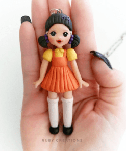 Alternative view of Made to order: Red Light-Green Light Doll Necklace