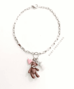 Miniature Teddy Bear Charm Bracelet