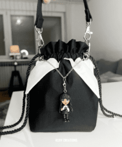 Alternative view of Wednesday Addams bag, Cute bag with doll pendant