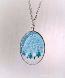 Winter necklace, Snowflake necklace