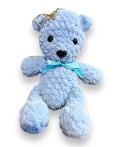 Made-to-Order Mini Crocheted Teddy Bear Keychain