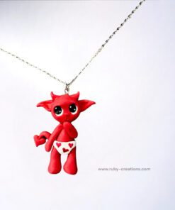 Adorable Little Red Devil Necklace