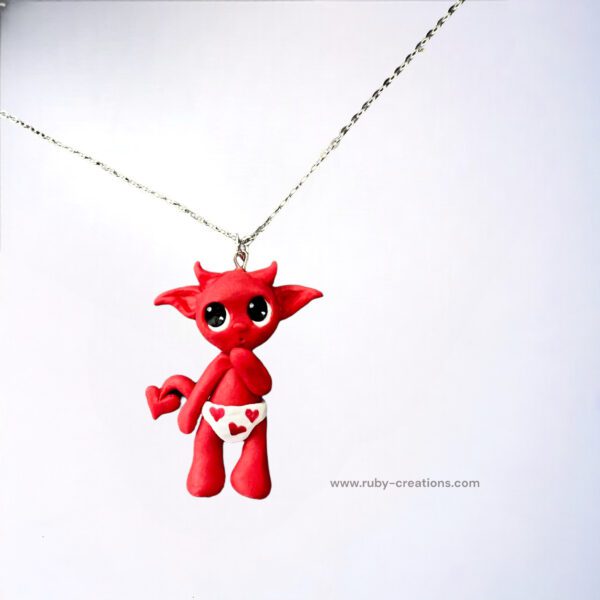 Adorable Little Red Devil Necklace