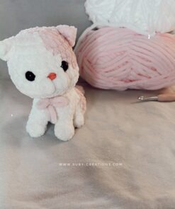 Alternative view of Bring Home the Purrfect Friend: White-Pink Kitten Plush
