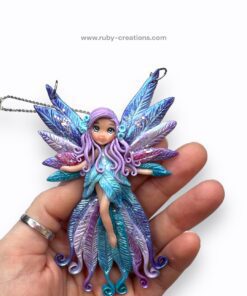 Alternative view of One-of-a-Kind Phoenix Fairy Necklace (Polymer Clay) - Handmade Magic