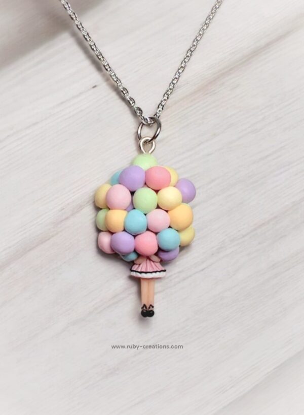 Girl With Balloons Necklace