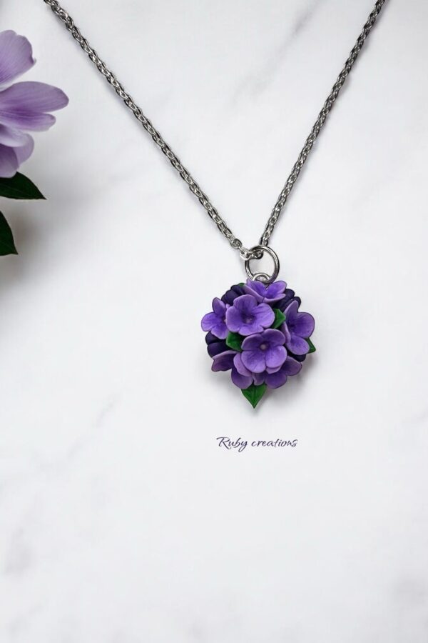 Purple Flower Necklace