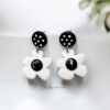 Playful Polka Dot Daisy Earrings