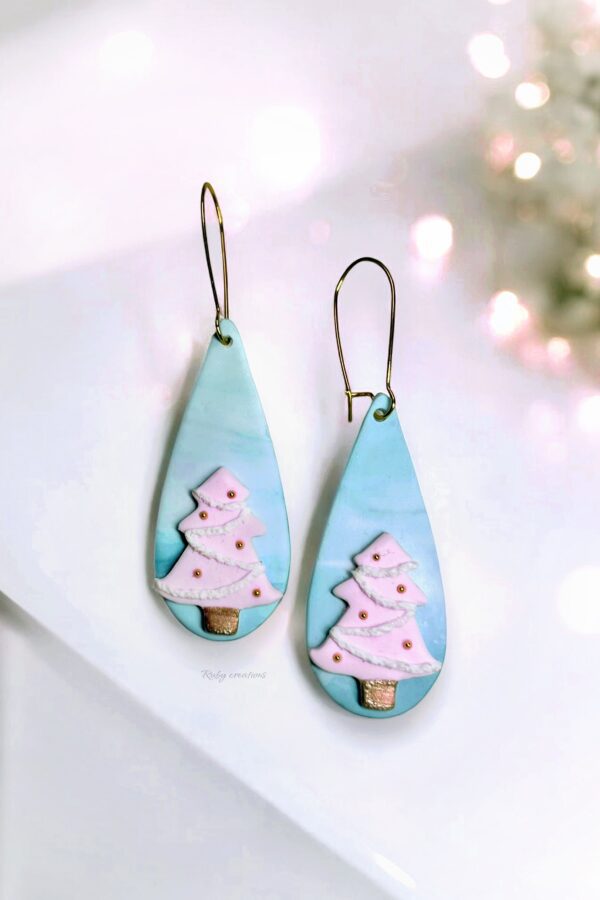 Handmade Christmas Tree Earrings