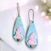 Handmade Christmas Tree Earrings