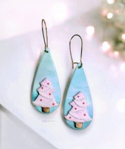 Handmade Christmas Tree Earrings
