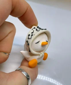 Alternative view of Baa-thoven Music Sheep Figurine – Handmade Polymer Clay Desk Buddy