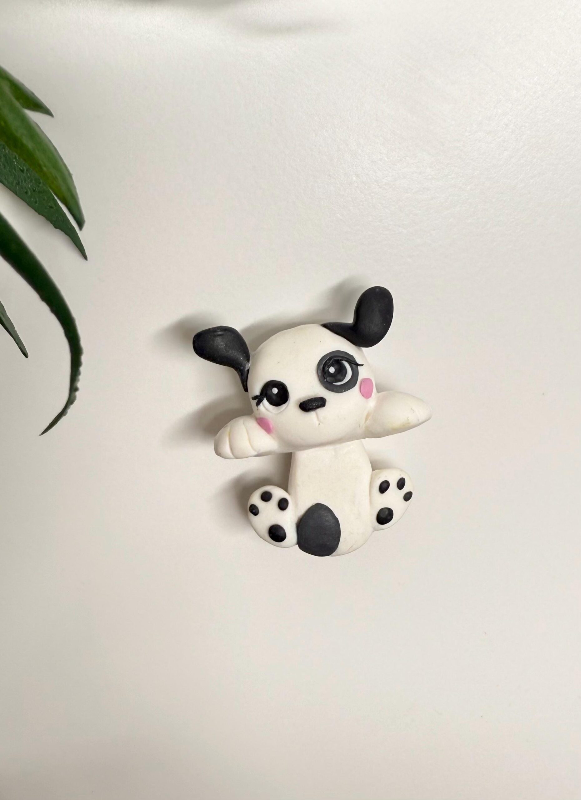 Handmade Polymer Clay Dog Phone Charm: Collectible Puppy with Eye Spot - Image 4