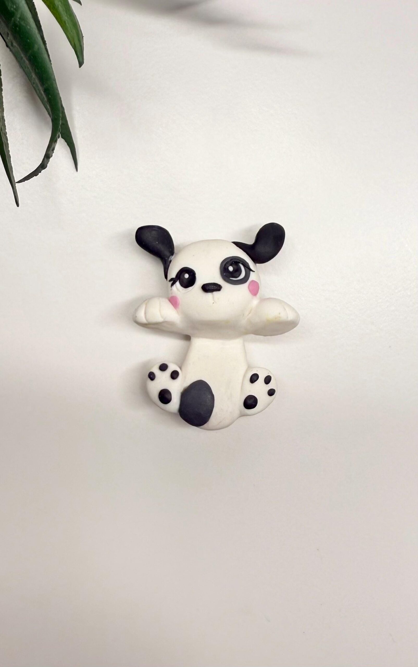 Handmade Polymer Clay Dog Phone Charm: Collectible Puppy with Eye Spot - Image 7