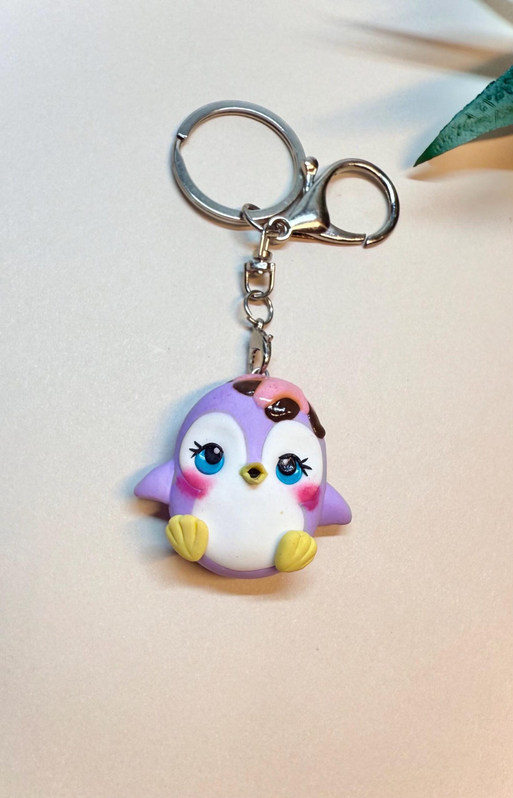 Kawaii Penguin Keychain: Polymer Clay Frostling Charm - Image 7