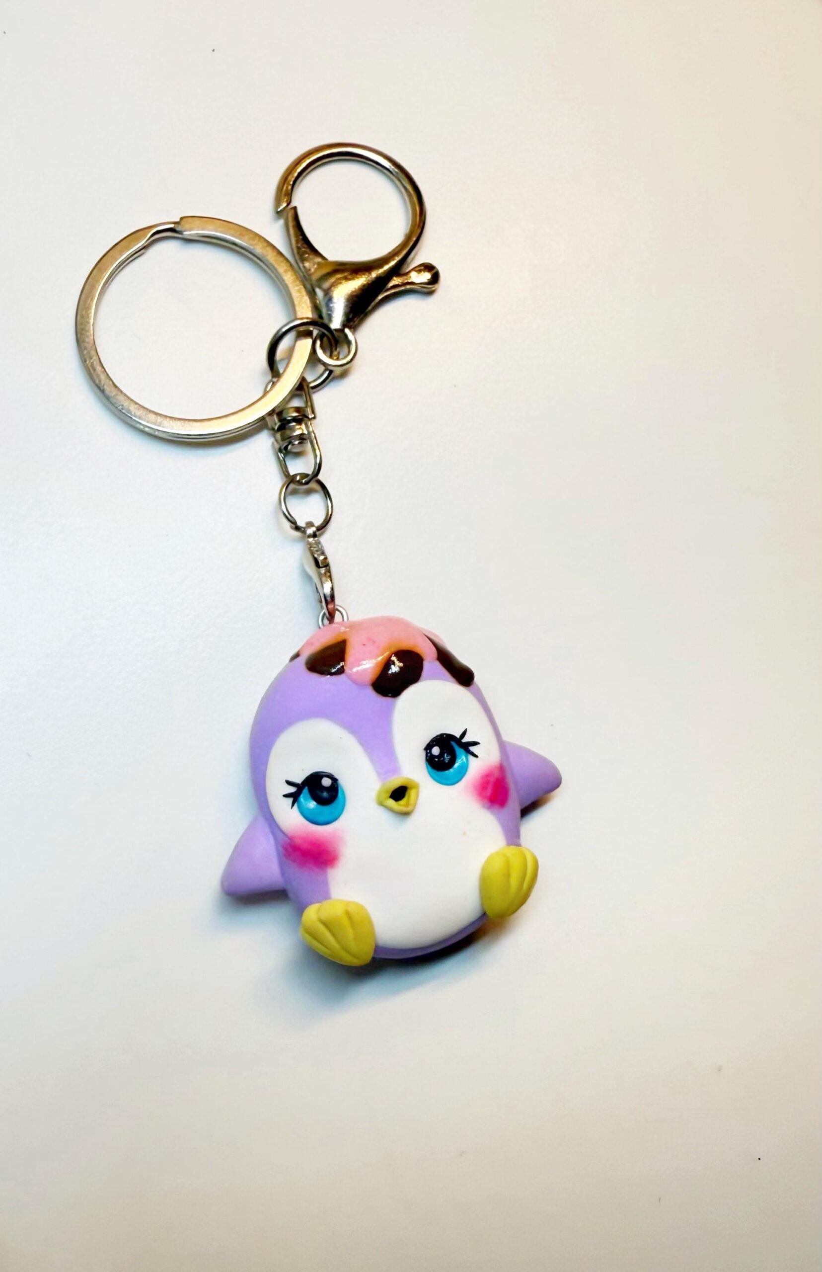 Kawaii Penguin Keychain: Polymer Clay Frostling Charm - Image 6