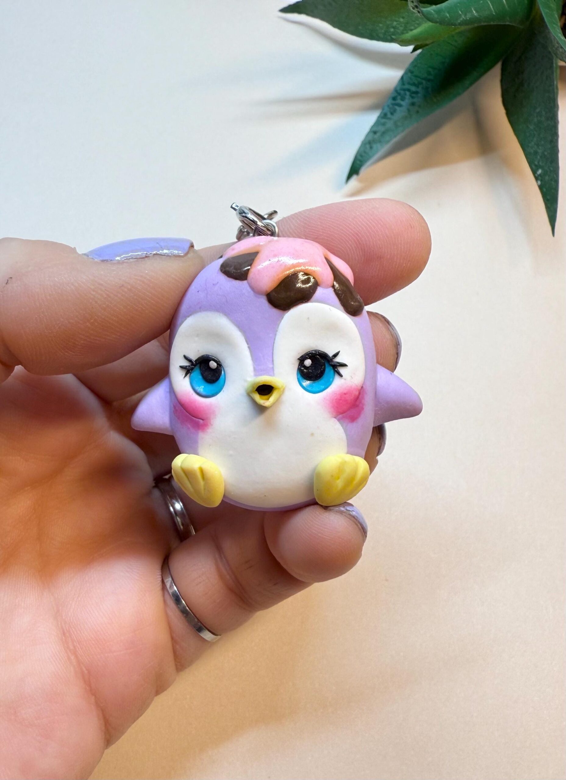 Kawaii Penguin Keychain: Polymer Clay Frostling Charm - Image 10