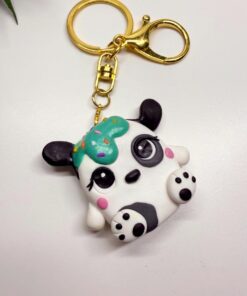 Alternative view of Polymer Clay Dog Keychain – Handmade Frostling Teddy Charm