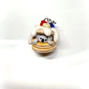 Alternative view of Koala Pancake Necklace, Handmade Polymer Clay Charm