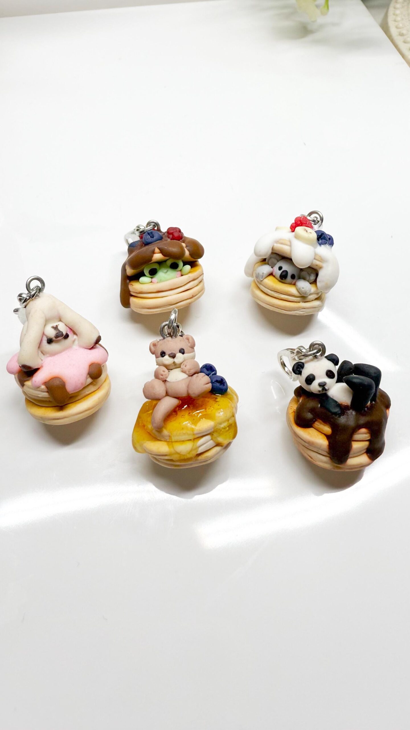Koala Pancake Necklace, Handmade Polymer Clay Charm - Image 5
