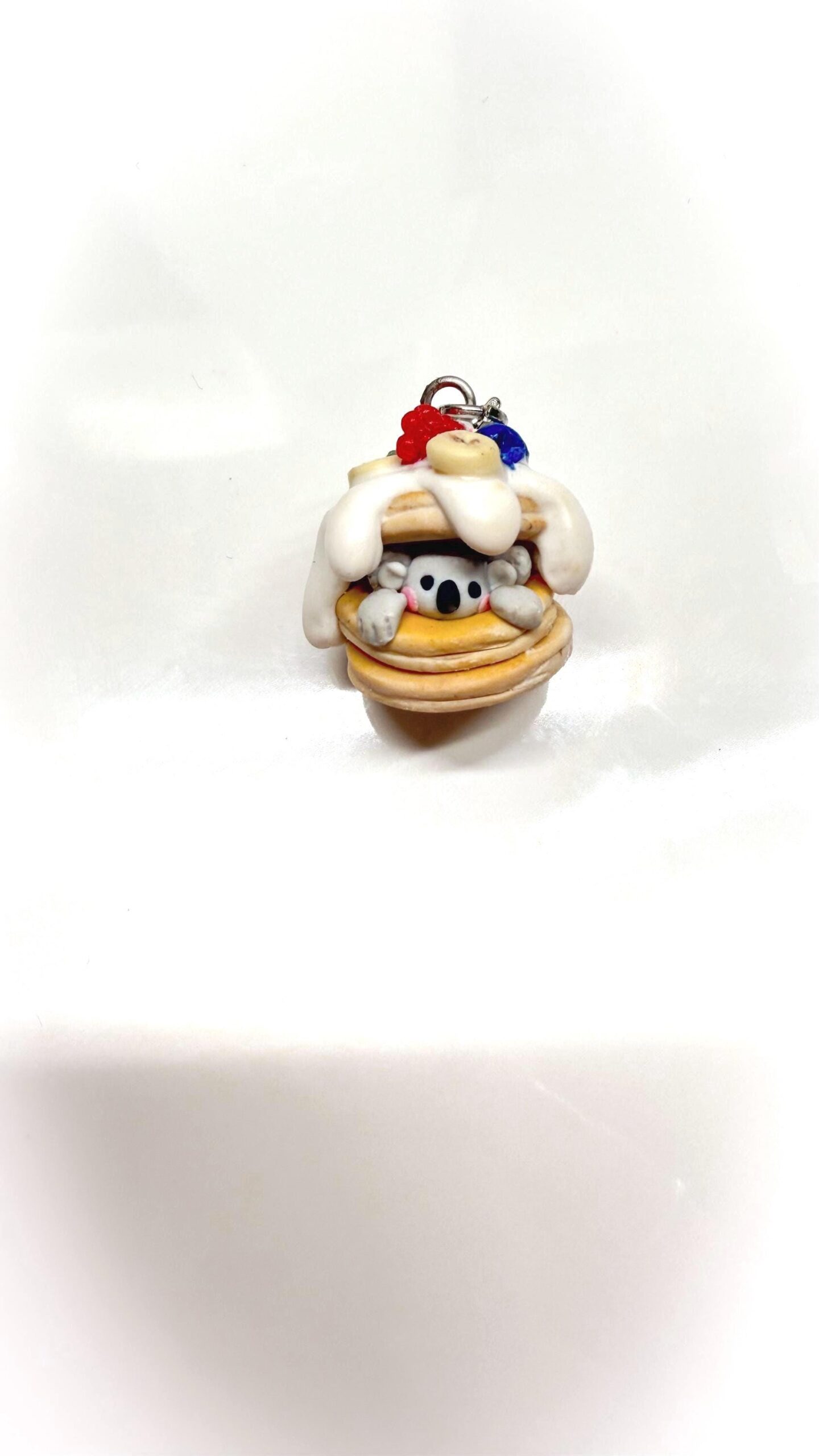 Koala Pancake Necklace, Handmade Polymer Clay Charm - Image 7