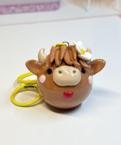 Alternative view of Dame Moorabelle – Highland Cow Chubblet Collectible Charm