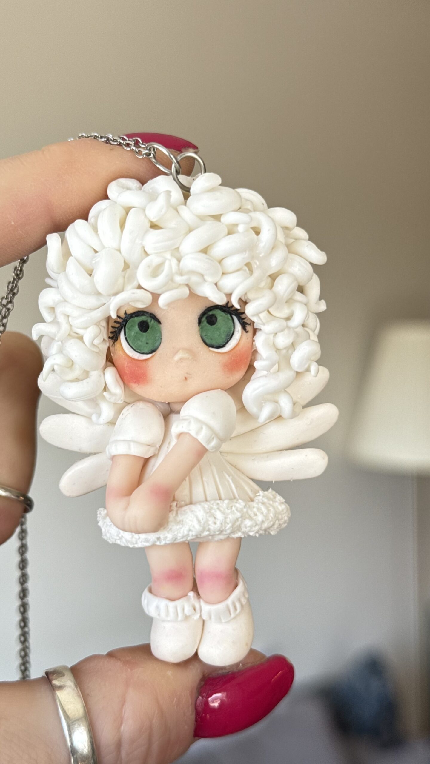 Tilly – Silly Little Angel Doll Necklace (One of a Kind)