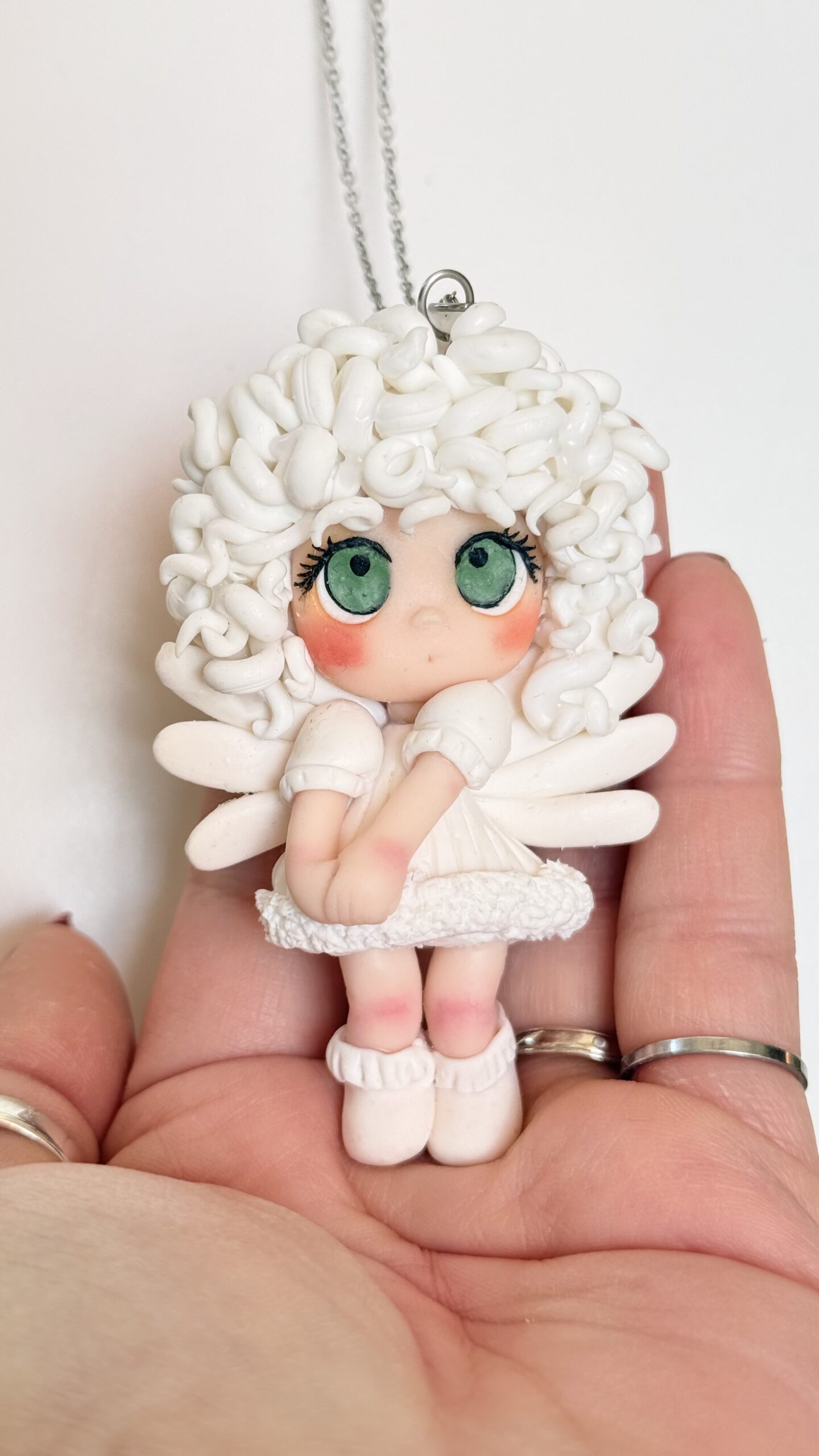 Tilly – Silly Little Angel Doll Necklace (One of a Kind) - Image 2