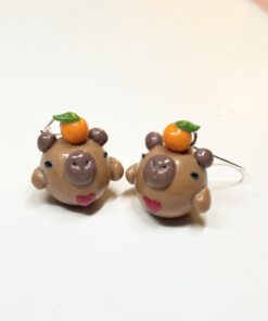 Duchess Capybarrow – Capybara Chubblet Polymer Clay Earrings
