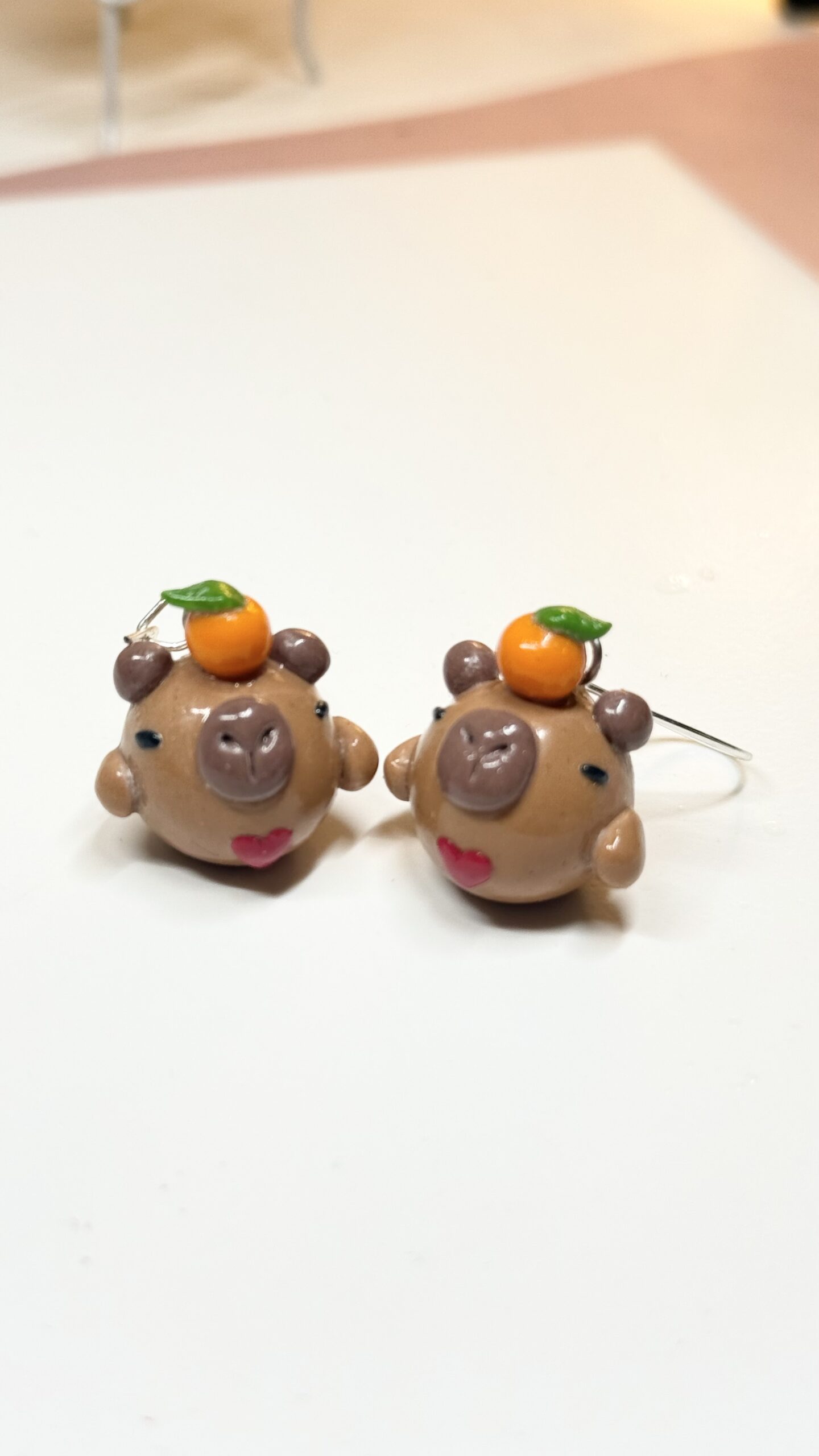 Duchess Capybarrow – Capybara Chubblet Polymer Clay Earrings
