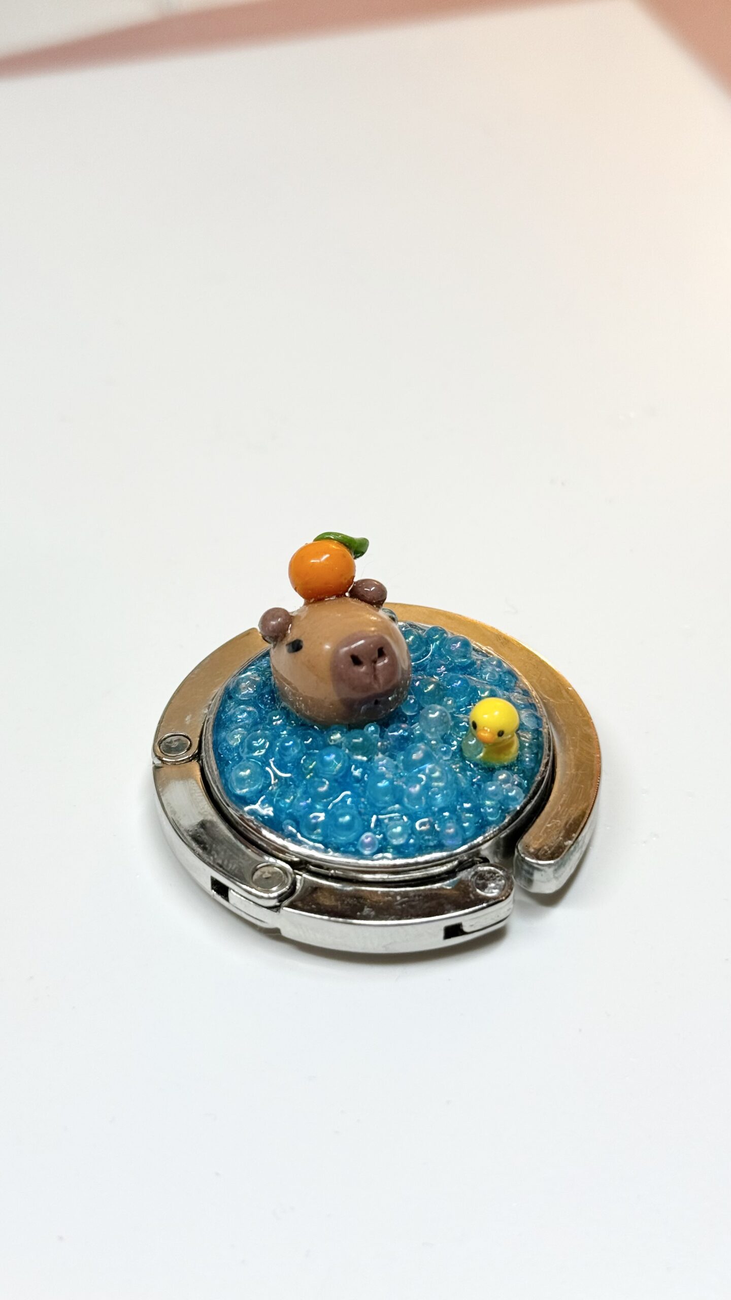 Capybara in a Bathtub – Magnetic Bag Holder (Purse Hook) - Image 4