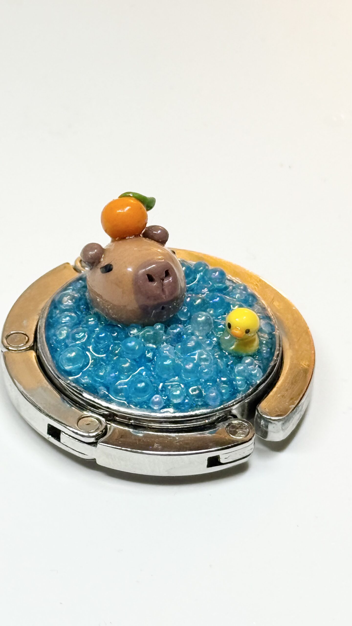 Capybara in a Bathtub – Magnetic Bag Holder (Purse Hook) - Image 2