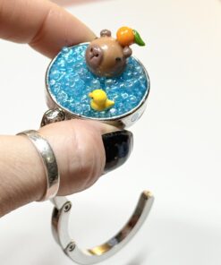 Capybara in a Bathtub – Magnetic Bag Holder (Purse Hook)