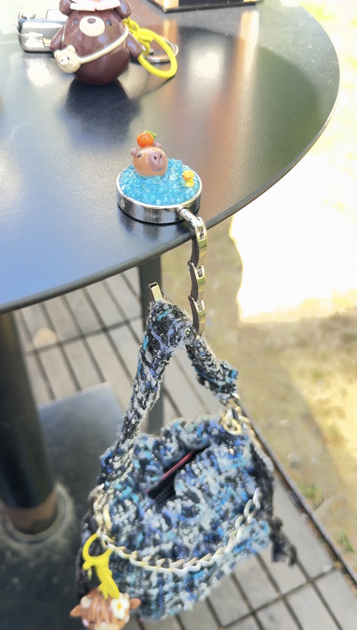 Capybara in a Bathtub – Magnetic Bag Holder (Purse Hook) - Image 9